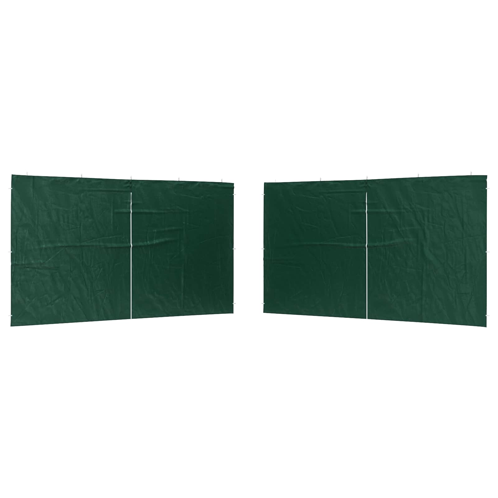 Party Tent Zijwand 2 pcs Groen 400 x 195 cm PE en staal
