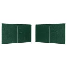 Party Tent Zijwand 2 pcs Groen 400 x 195 cm PE en staal