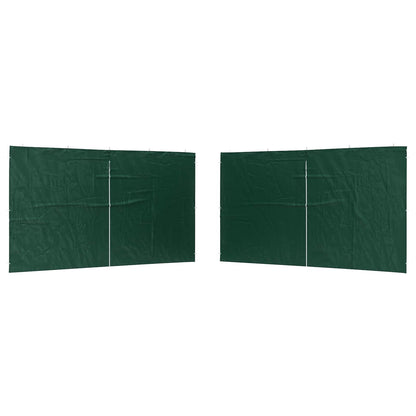 Party Tent Zijwand 2 pcs Groen 400 x 195 cm PE en staal