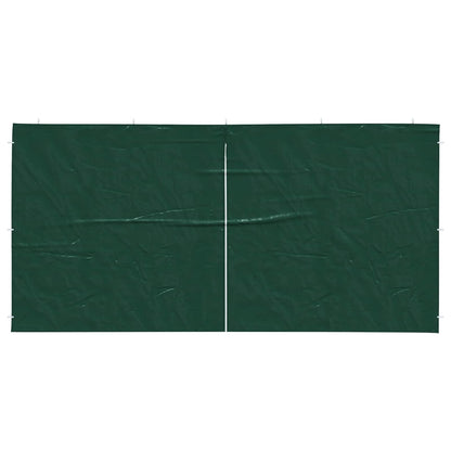 Party Tent Zijwand 2 pcs Groen 400 x 195 cm PE en staal