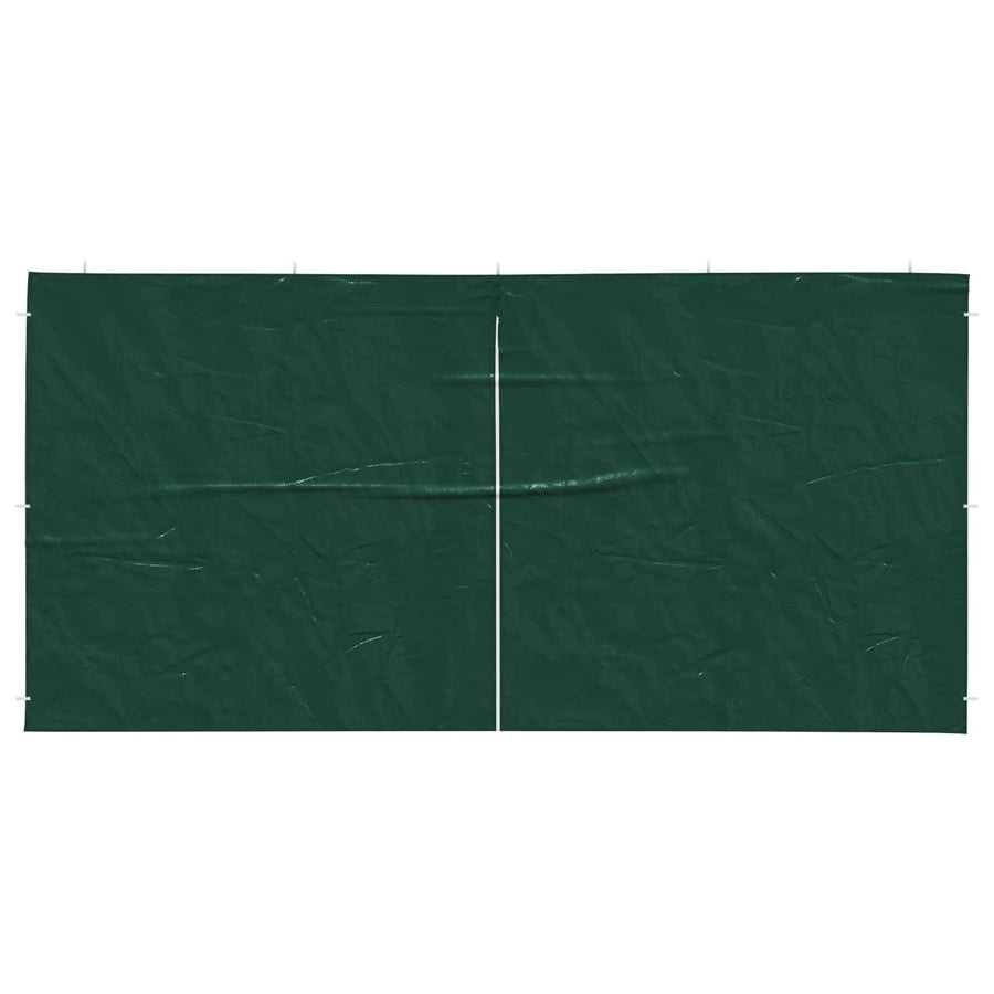 Party Tent Zijwand 2 pcs Groen 400 x 195 cm PE en staal