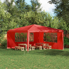 Party Tent Zijwand 2 pcs 400 x 195 cm Rood PE en staal