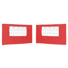 Party Tent Zijwand 2 pcs 400 x 195 cm Rood PE en staal