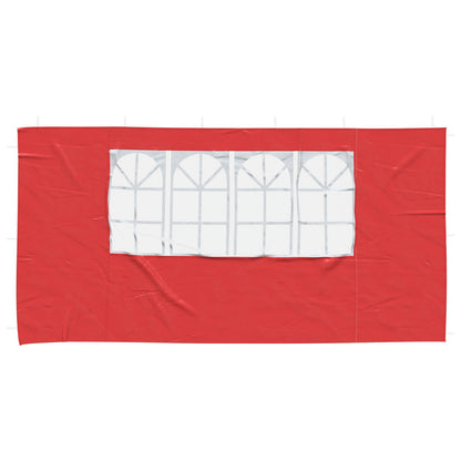 Party Tent Zijwand 2 pcs 400 x 195 cm Rood PE en staal