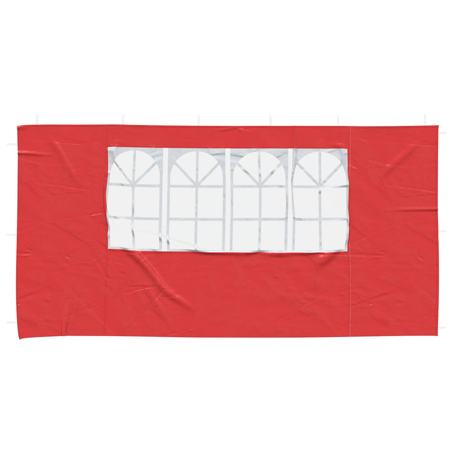 Party Tent Zijwand 2 pcs 400 x 195 cm Rood PE en staal
