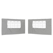 Party Tent Zijwand 2 pcs 400 x 195 cm Lichtgrijs PE en staal