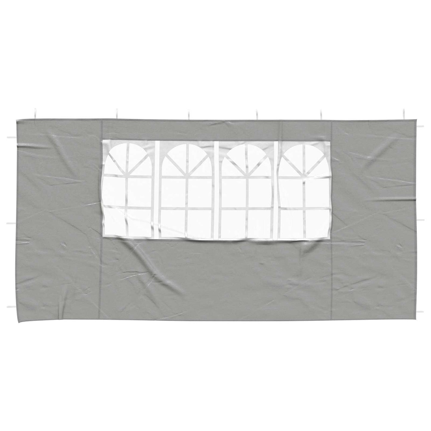 Party Tent Zijwand 2 pcs 400 x 195 cm Lichtgrijs PE en staal