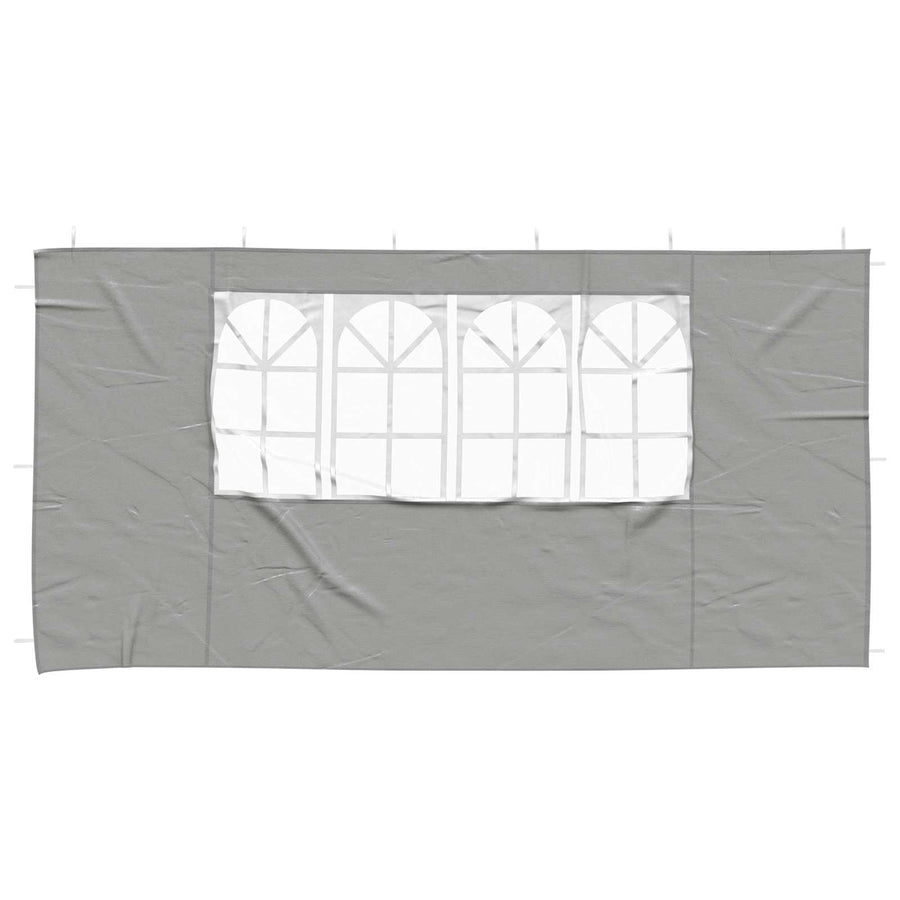 Party Tent Zijwand 2 pcs 400 x 195 cm Lichtgrijs PE en staal