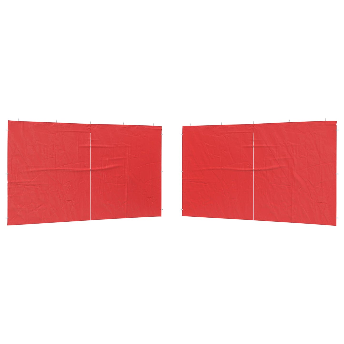 Party Tent Zijwand 2 pcs Rood 400 x 195 cm PE en staal