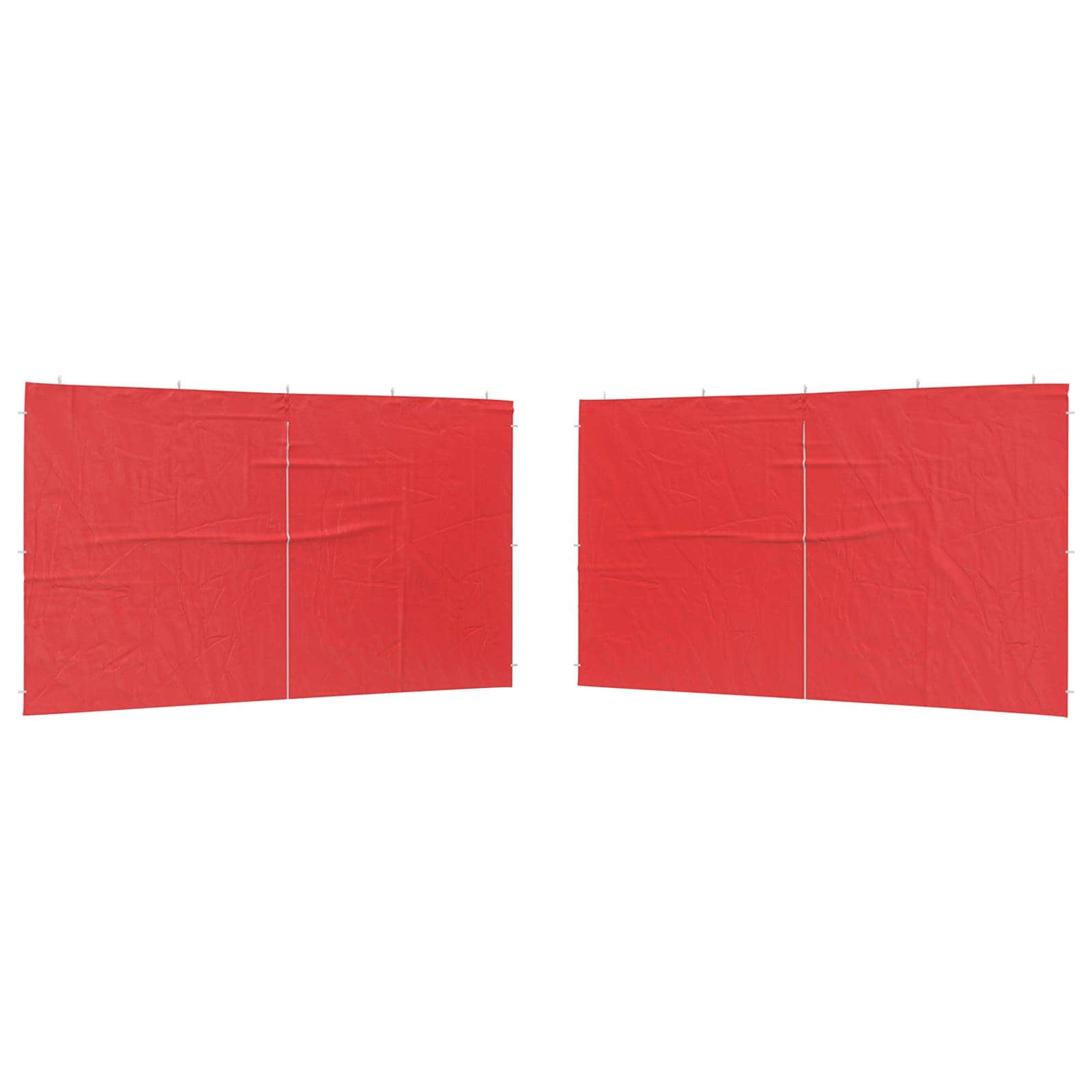 Party Tent Zijwand 2 pcs Rood 400 x 195 cm PE en staal