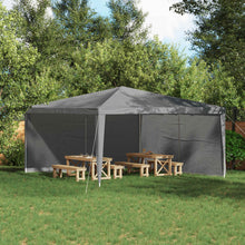 Party Tent Zijwand 2 pcs Lichtgrijs 400 x 195 cm PE en staal