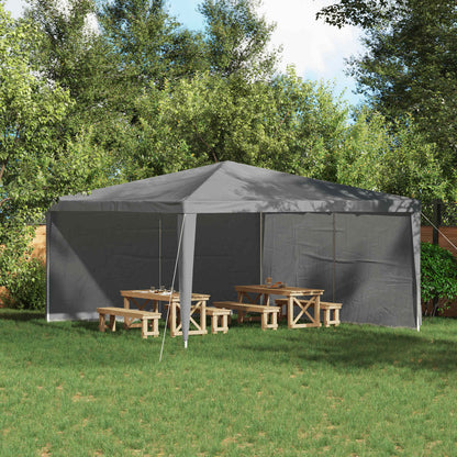 Party Tent Zijwand 2 pcs Lichtgrijs 400 x 195 cm PE en staal