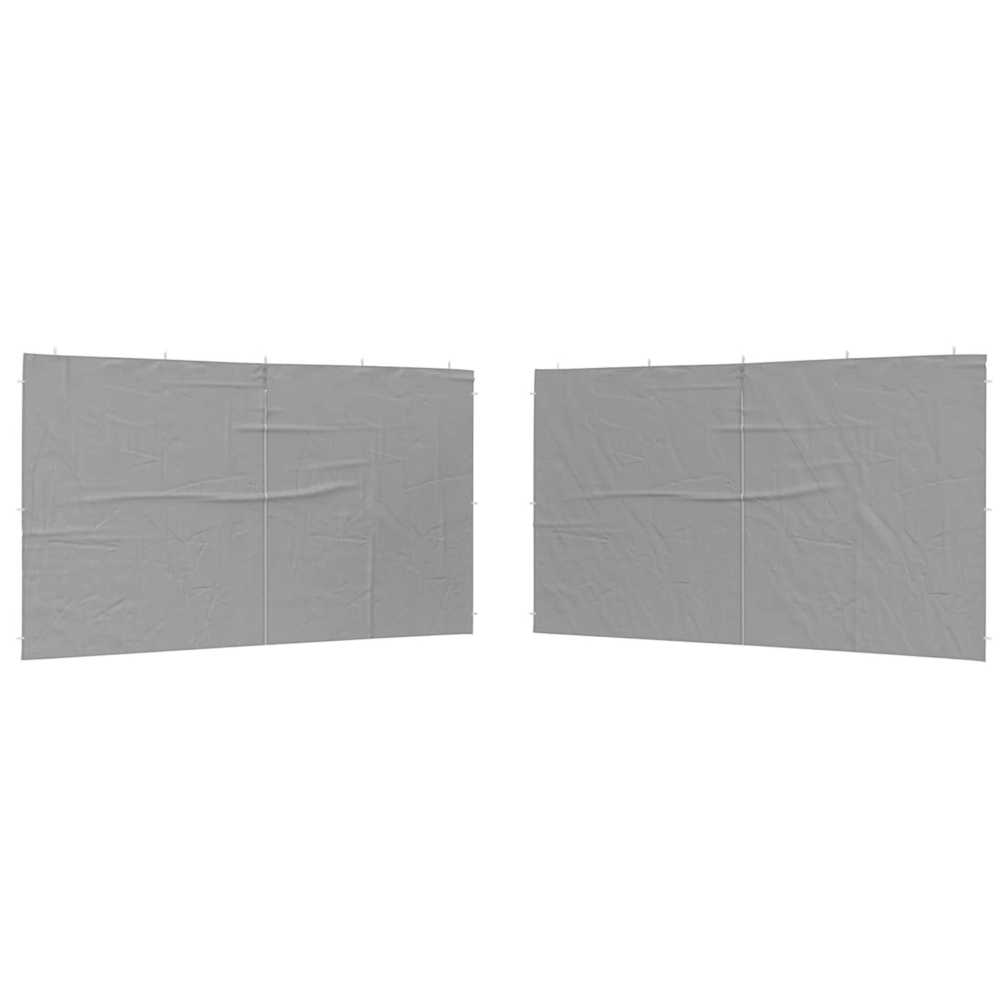 Party Tent Zijwand 2 pcs Lichtgrijs 400 x 195 cm PE en staal