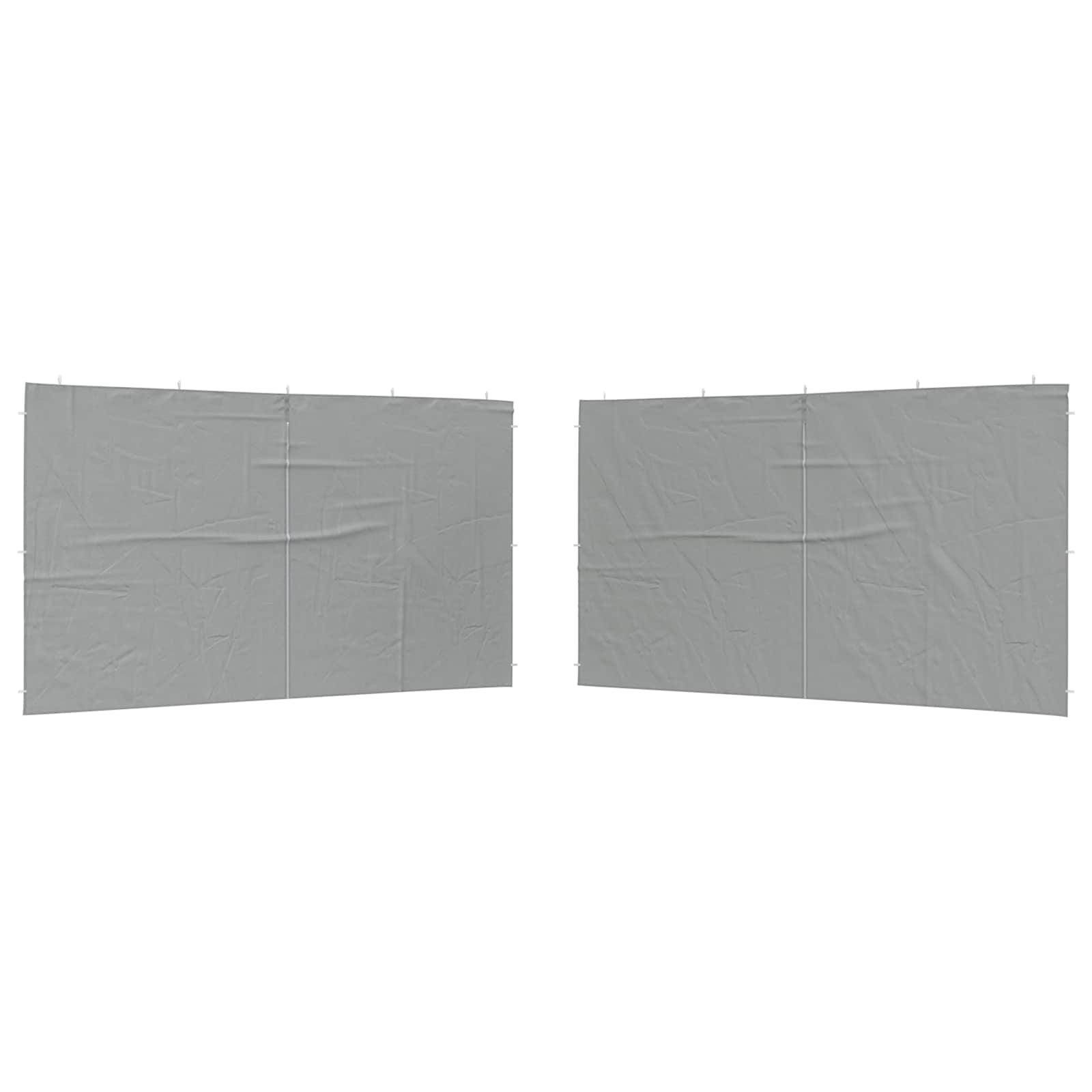Party Tent Zijwand 2 pcs Lichtgrijs 400 x 195 cm PE en staal