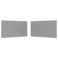 Party Tent Zijwand 2 pcs Lichtgrijs 400 x 195 cm PE en staal