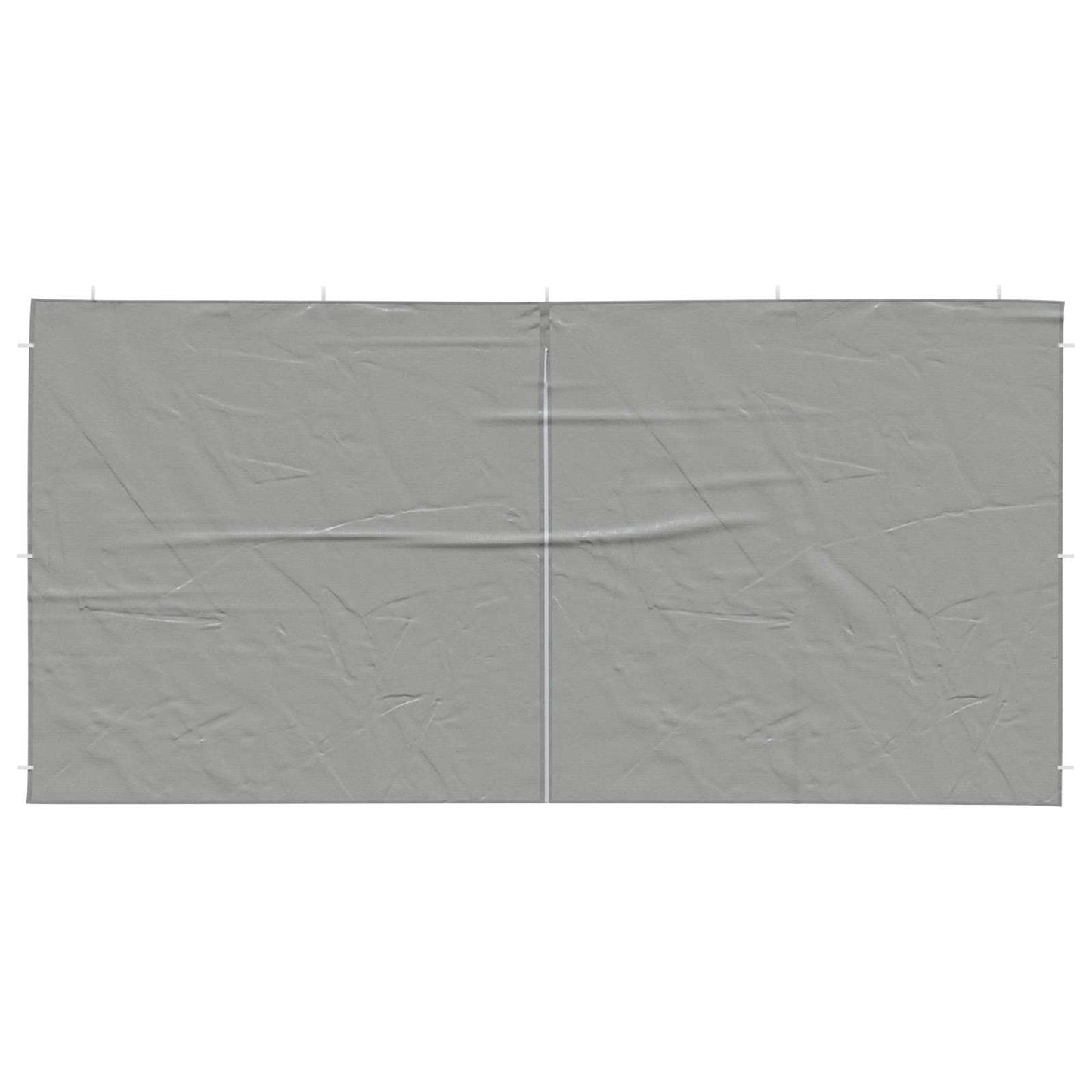 Party Tent Zijwand 2 pcs Lichtgrijs 400 x 195 cm PE en staal