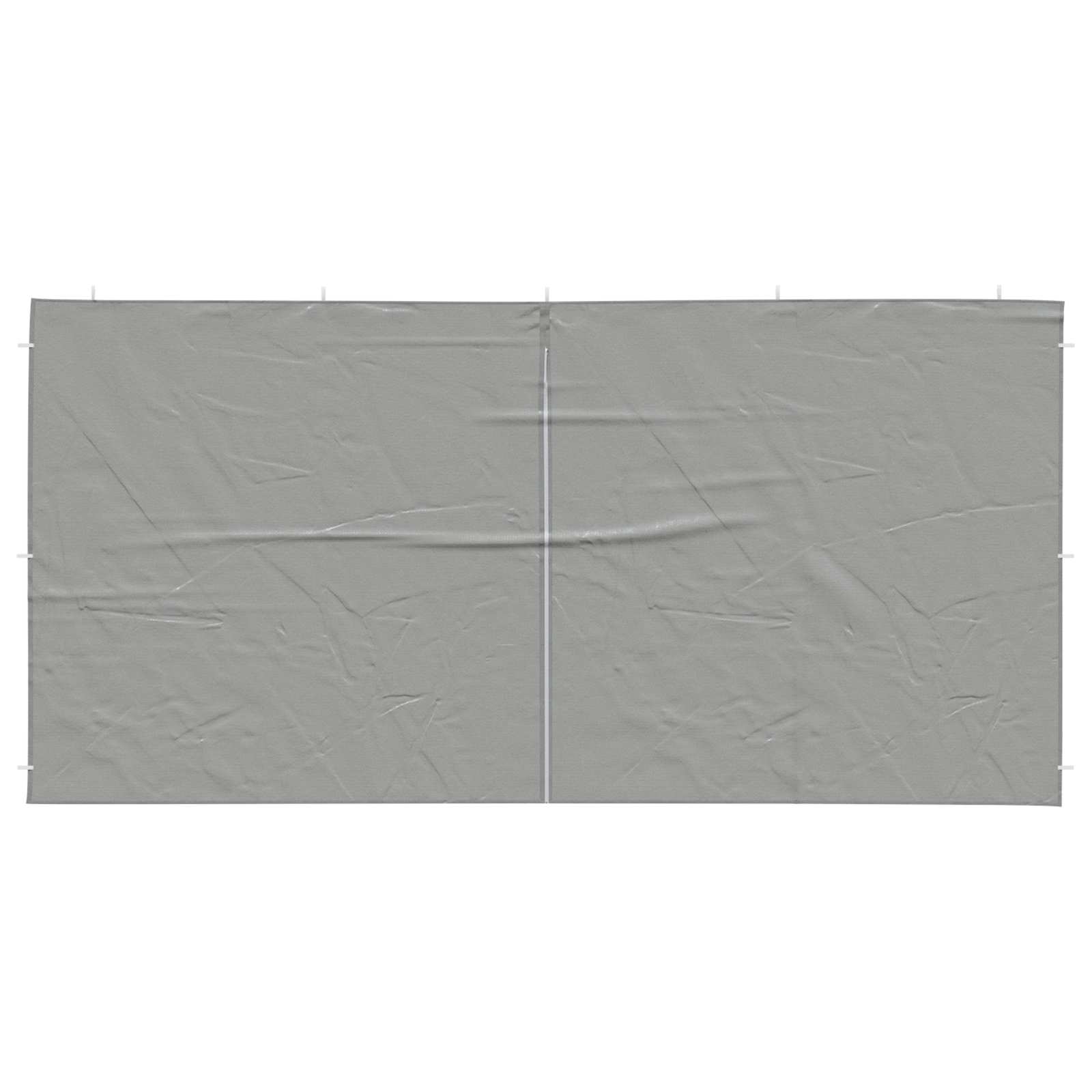 Party Tent Zijwand 2 pcs Lichtgrijs 400 x 195 cm PE en staal