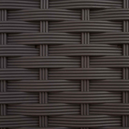 Verhoogd Bed met Trellis en Dak Bruin 122,5 x 40 x 123 cm PP