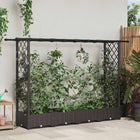 Verhoogd tuinbed 203x40x123 cm bruin polypropyleen