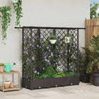 Verhoogd tuinbed 164x40x123 cm bruin PP