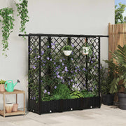 Verhoogd tuinbed 164x40x123 cm zwart polypropyleen