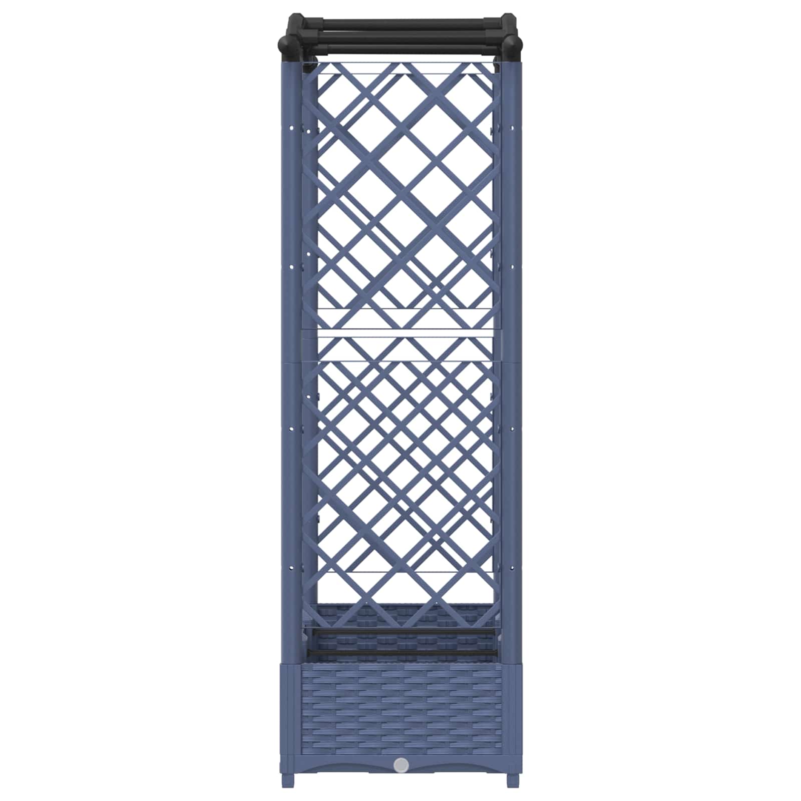 Verhoogd Bed met Trellis en Dak Grijs 169 x 40 x 125 cm PP