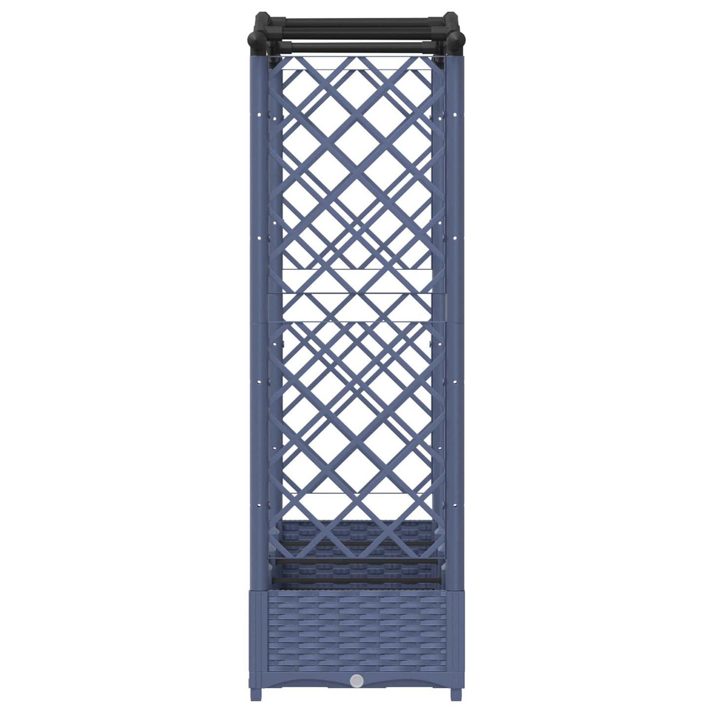 Verhoogd Bed met Trellis en Dak Grijs 207 x 40 x 126 cm PP