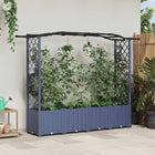 Verhoogd tuinbed 204x40x141 cm grijs