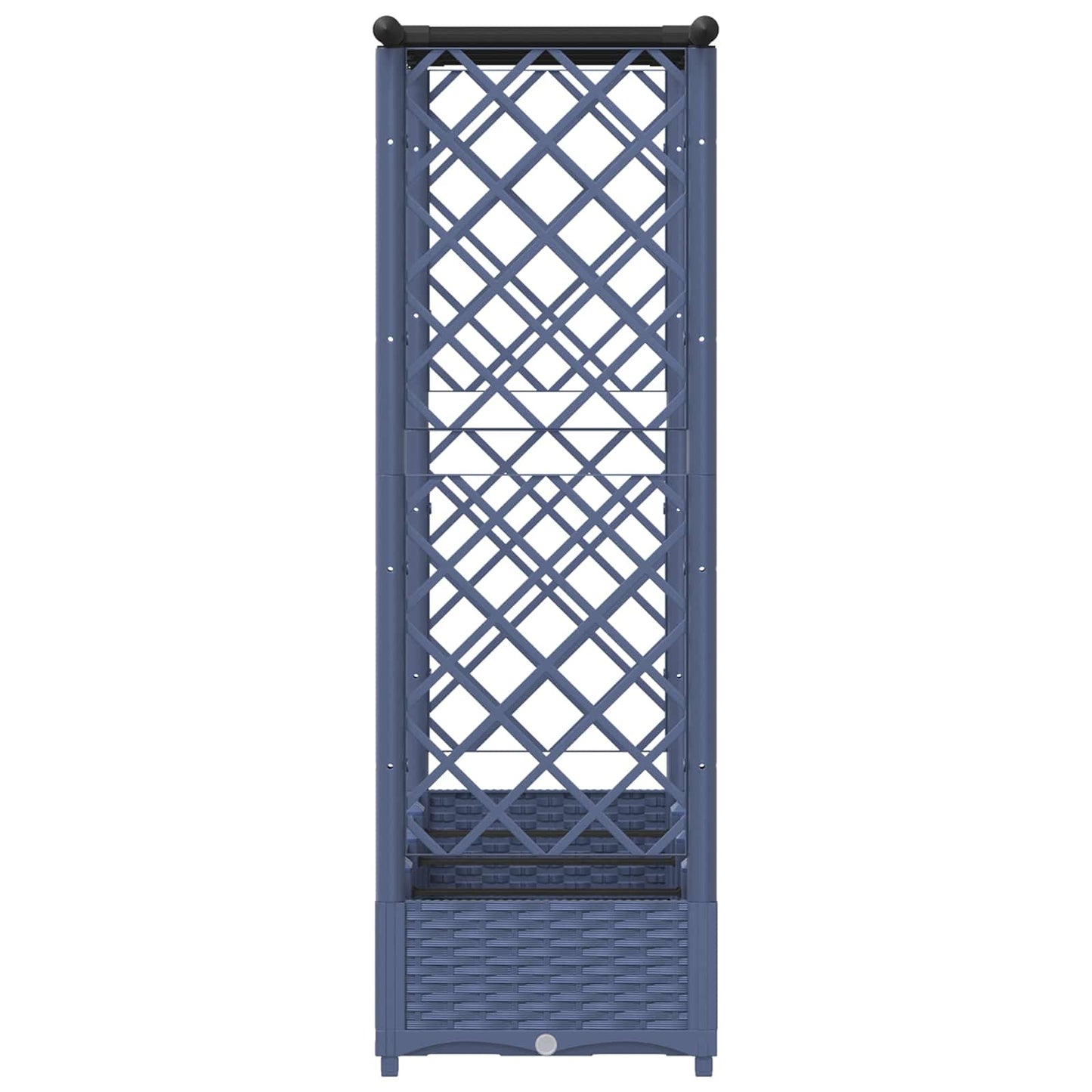 Verhoogd Bed met Trellis en Dak Grijs 203 x 40 x 123 cm PP