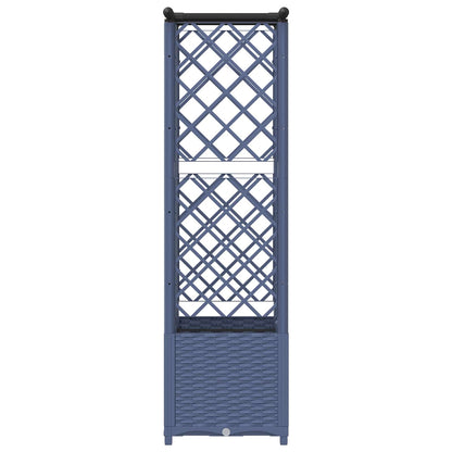 Verhoogd Bed met Trellis en Dak Grijs 124,5 x 40 x 138 cm PP