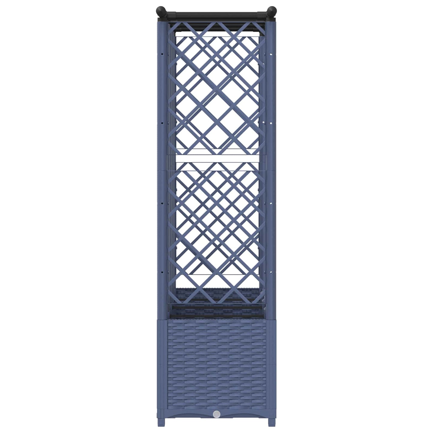 Verhoogd Bed met Trellis en Dak Grijs 203 x 40 x 138 cm PP