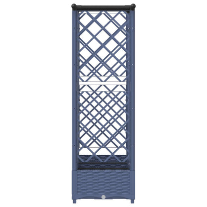 Verhoogd Bed met Trellis en Dak Grijs 164 x 40 x 123 cm PP