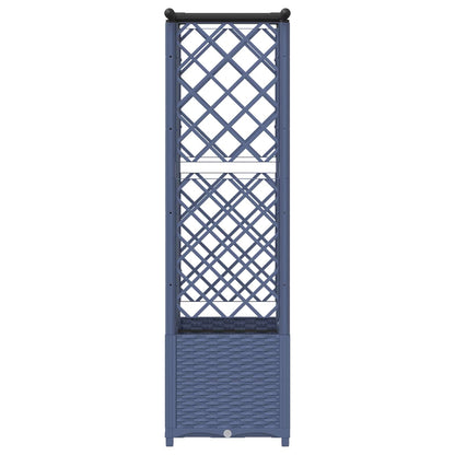 Verhoogd Bed met Trellis en Dak Grijs 124 x 40 x 138 cm PP