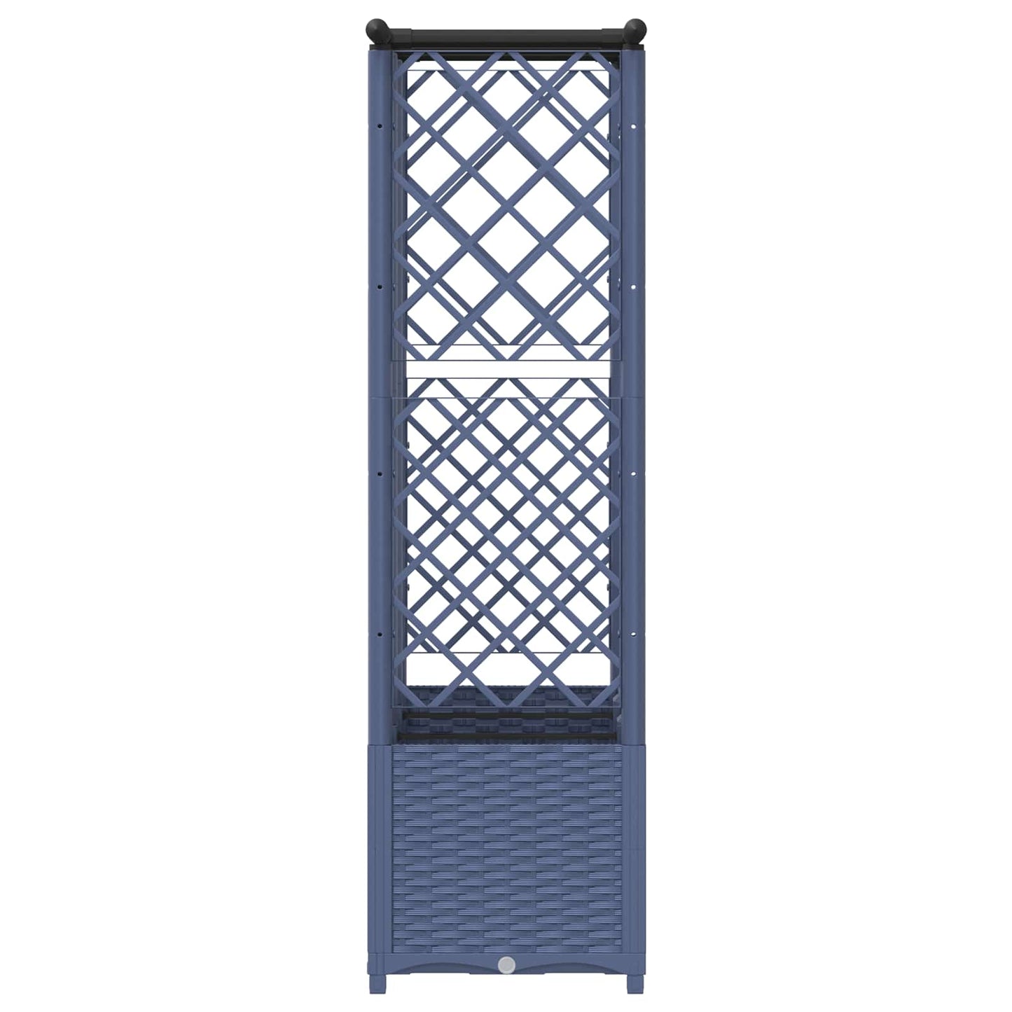 Verhoogd Bed met Trellis en Dak Grijs 163,5 x 40 x 138 cm PP