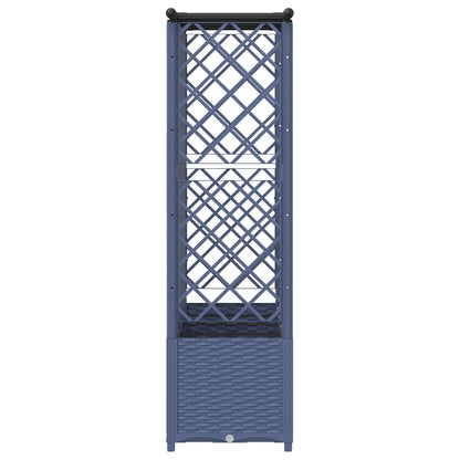 Verhoogd Bed met Trellis en Dak Grijs 202 x 40 x 138 cm PP