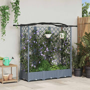 Verhoogd tuinbed 163x40x126 cm lichtgrijs polypropyleen