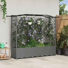 Verhoogd tuinbed 204x40x138 cm lichtgrijs PP