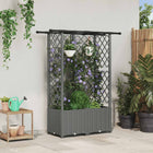Verhoogd tuinbed 124x40x136 cm PP lichtgrijs