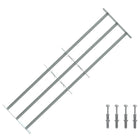 Security Grille for Windows with 3 Crossbars, 3 pcs