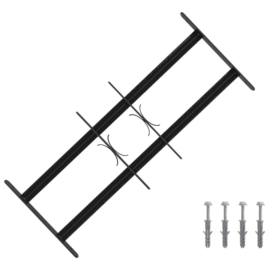 Beveiligingsrooster voor ramen met 2 kruisregels 3 pcs 43-74 cm