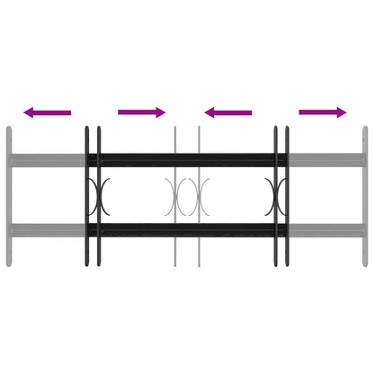 Beveiligingsrooster voor ramen met 2 kruisregels 3 pcs 43-74 cm