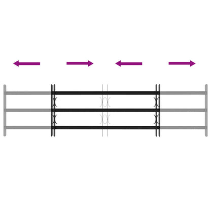 Beveiligingsrooster voor ramen met 3 kruislijsten 3 pcs