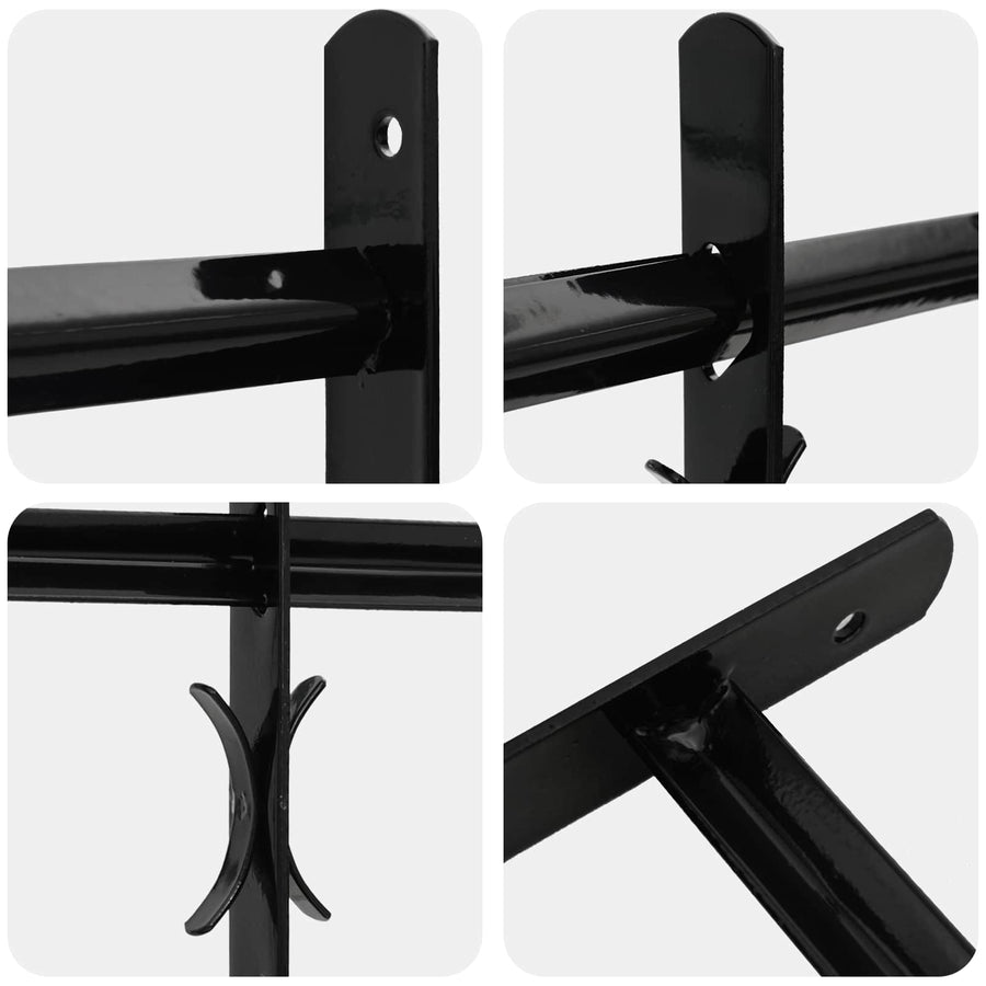Beveiligingsrooster voor ramen met 4 kruisbalken 3 pcs 43-74 cm