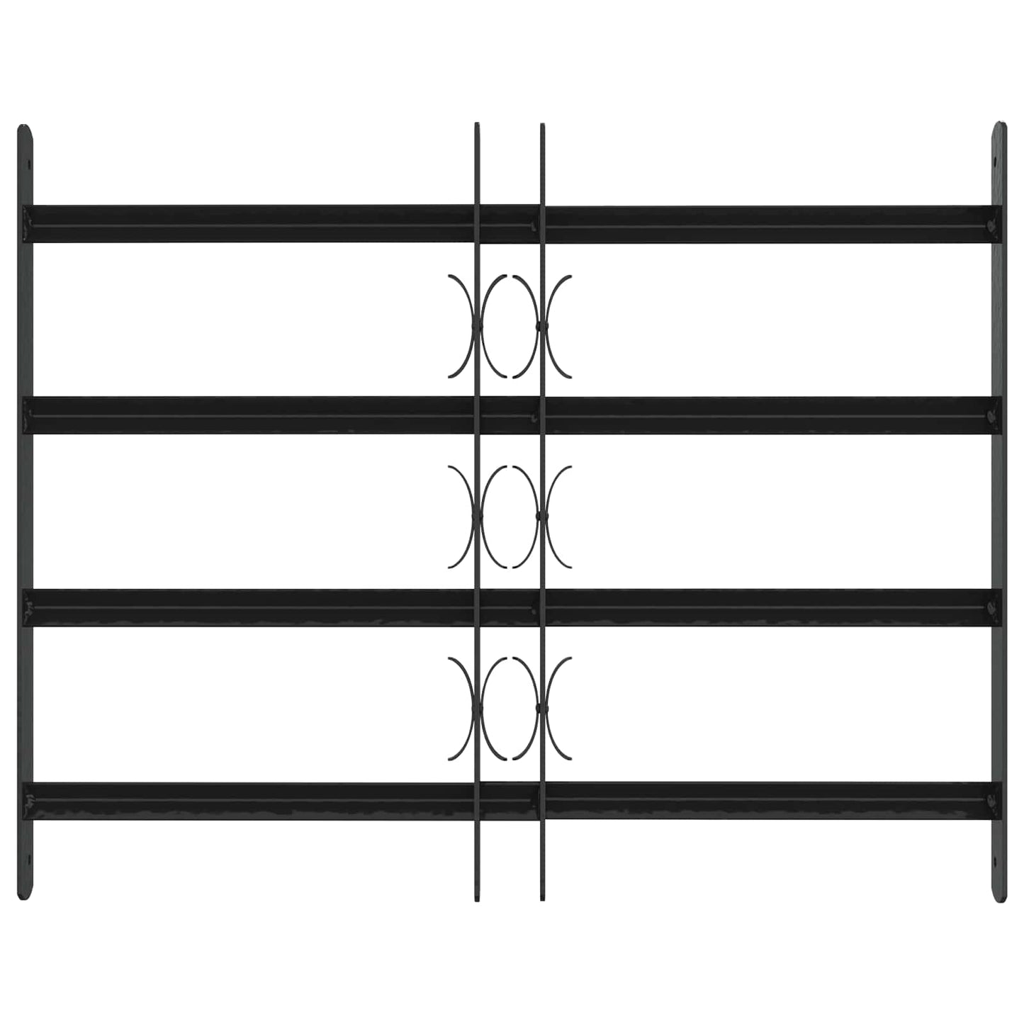 Beveiligingsrooster voor ramen met 4 kruisbalken 3 pcs 43-74 cm