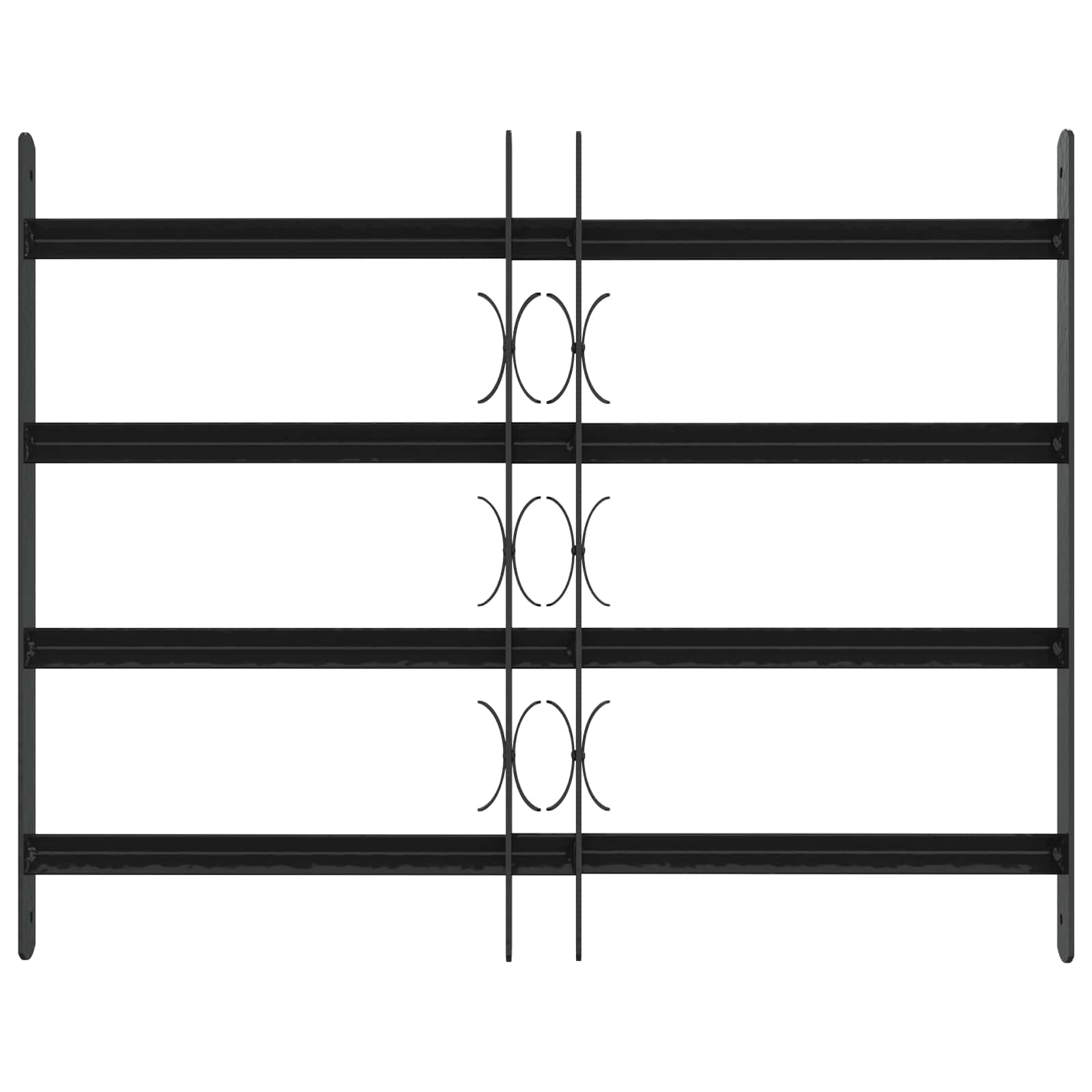 Beveiligingsrooster voor ramen met 4 kruisbalken 3 pcs 43-74 cm