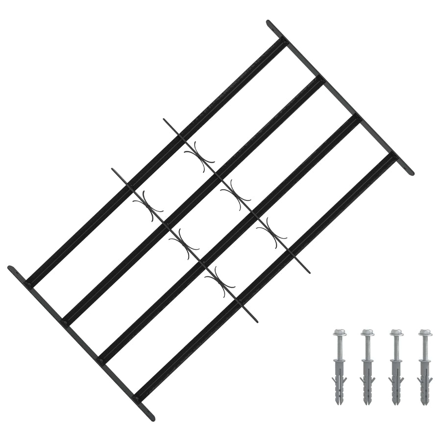 Beveiligingsrooster voor ramen met 4 kruisbalken 3 pcs