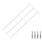 Raambeveiligingsrooster 63-114 cm wit gegalvaniseerd staal