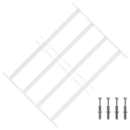 Beveiligingsrooster voor ramen met 4 kruisbalken 3 pcs 43-74 cm