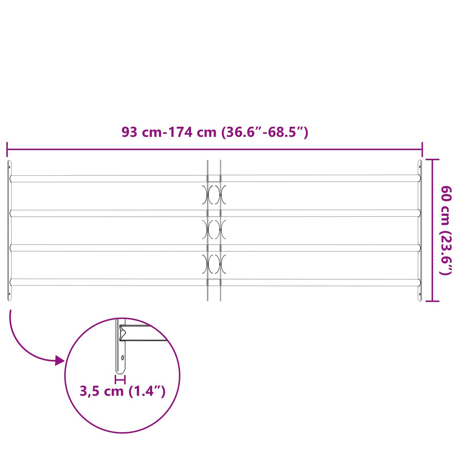 Beveiligingsrooster voor ramen met 4 kruisbalken 3 pcs