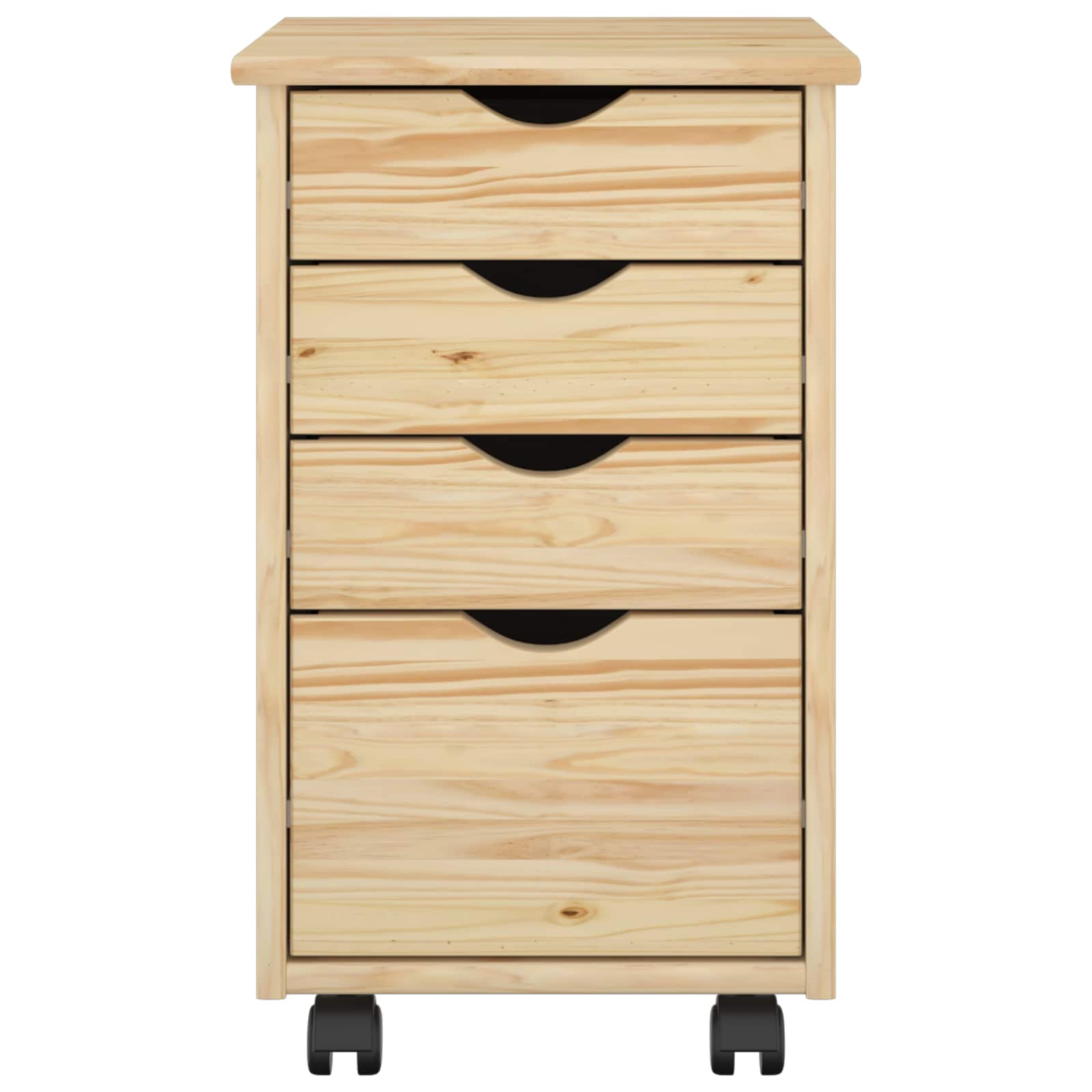 Rolling Kast met wiel Bruin 34 x 39 x 56 cm Massief grenenhout